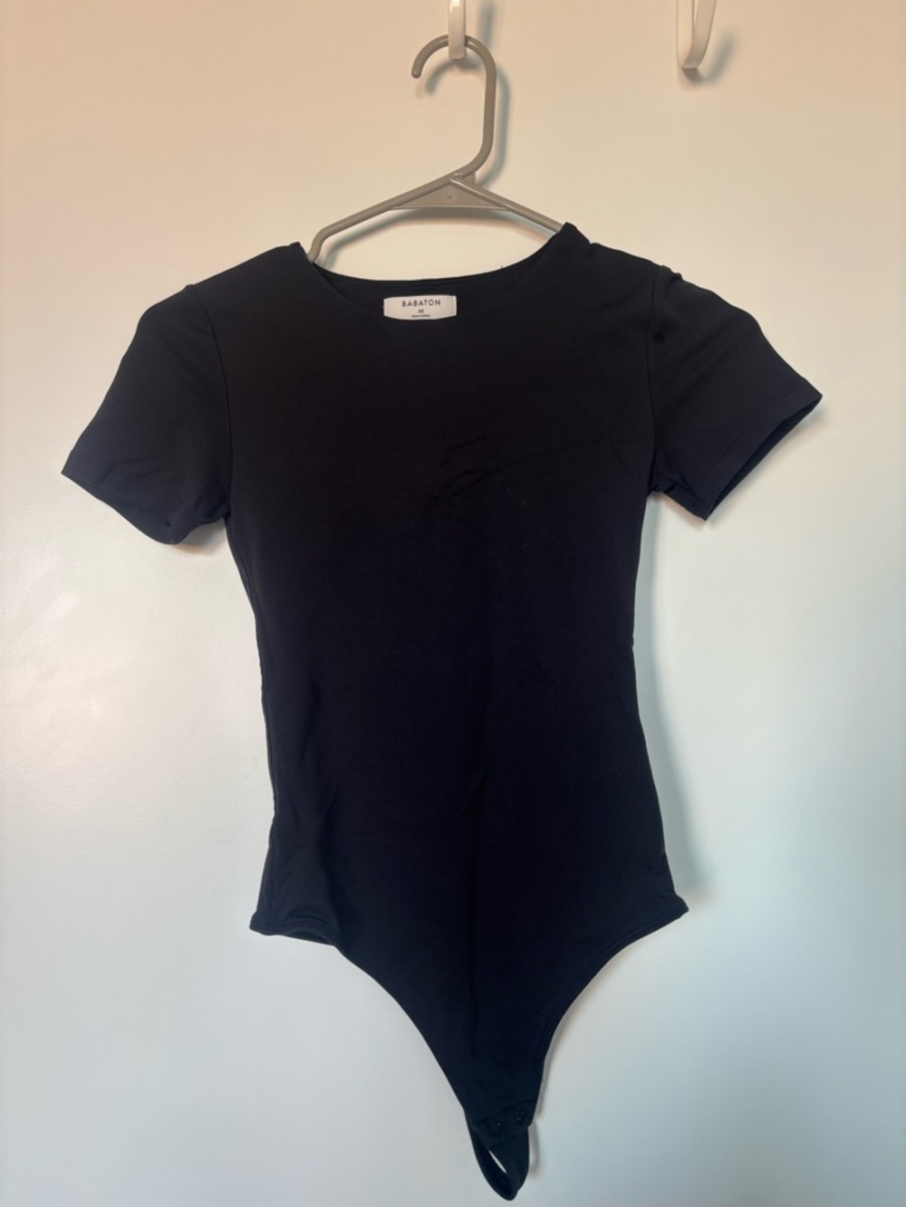 Aritzia Black Short Sleeve Crew Neck Bodysuit